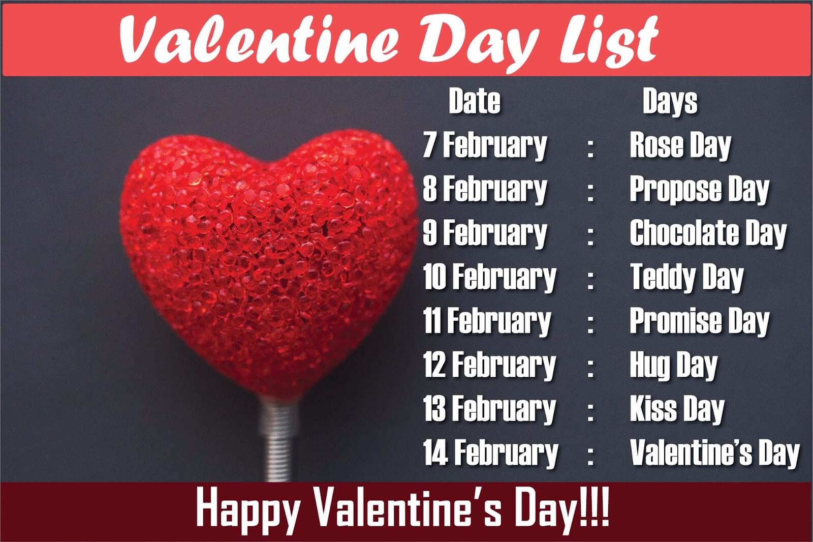 Valentine Week List 2020