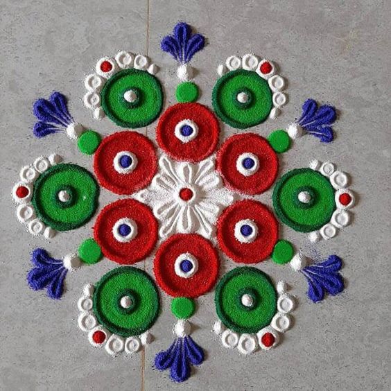 educational rangoli design for diwali 