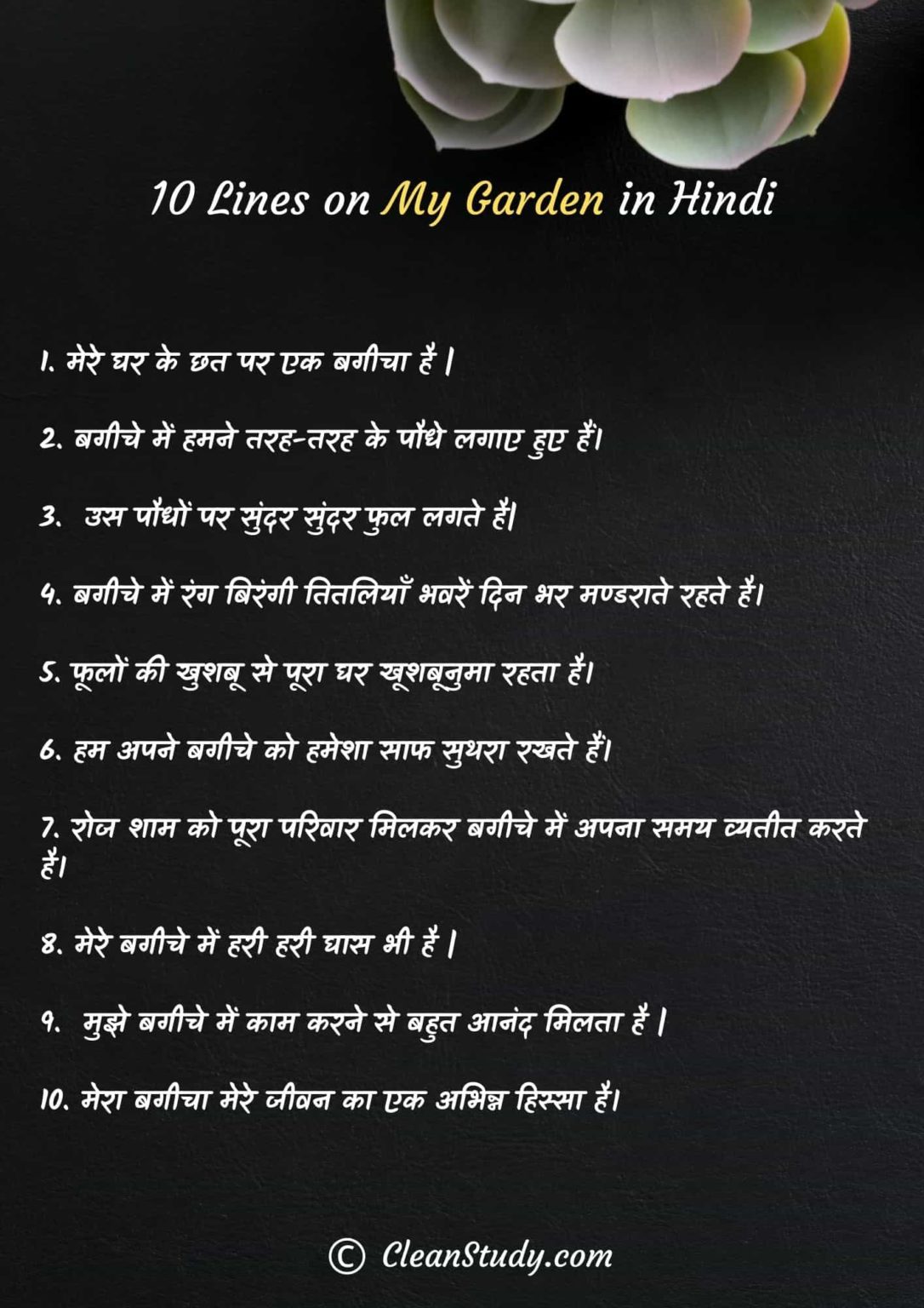 my garden essay in hindi